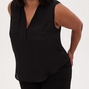 Harper Black Georgette Pullover Tank by Torrid